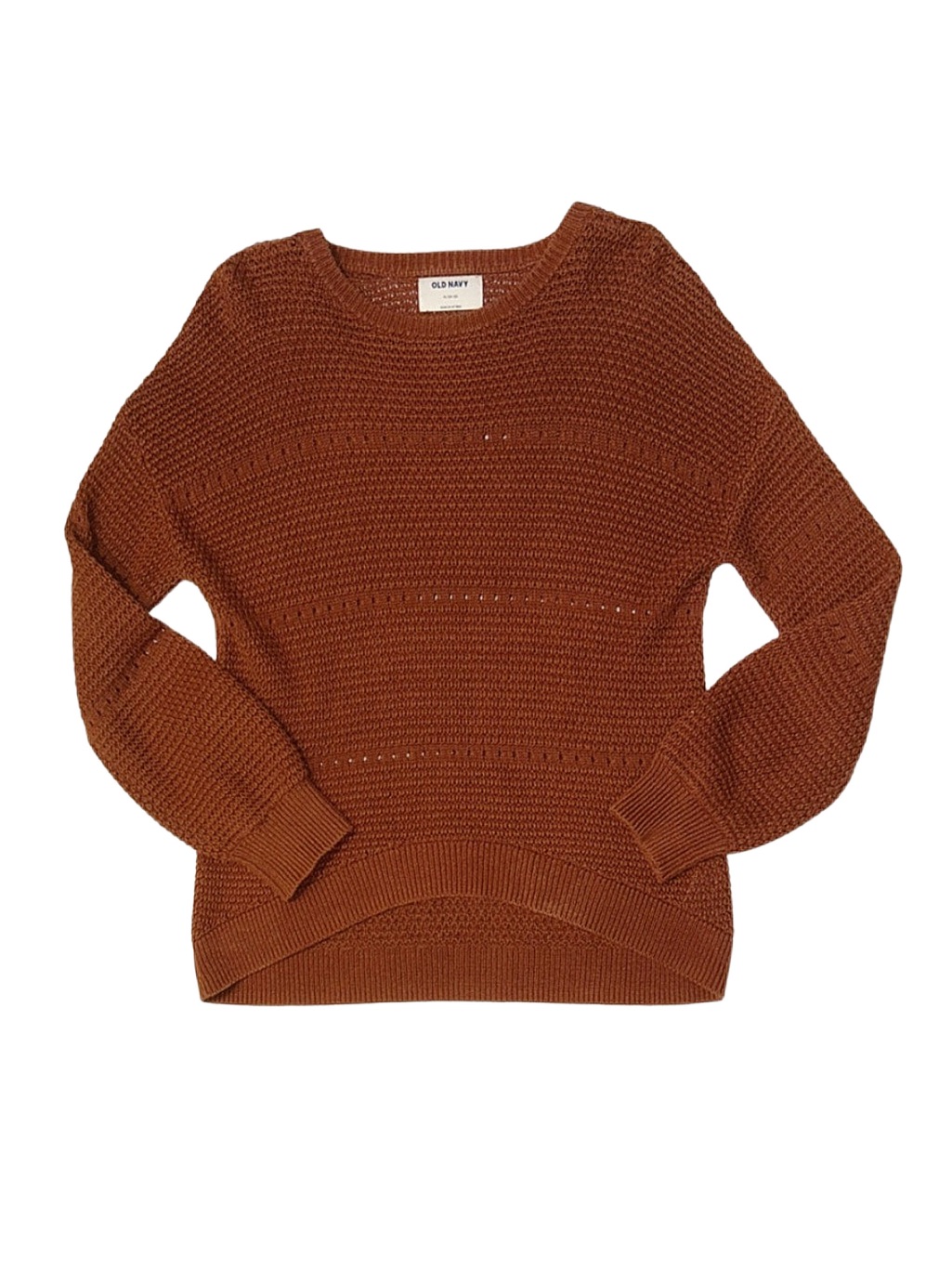 Old Navy Girl's Burnt Orange Long Sleeve Sweater Size Xl 14/16